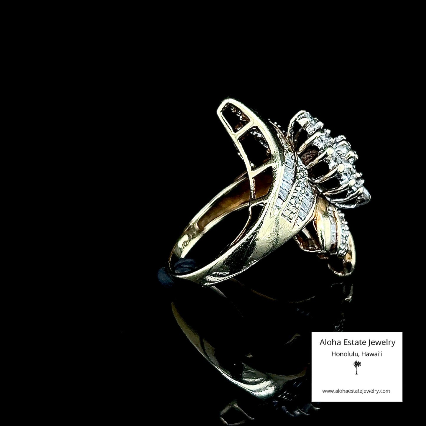 Vintage 1-Carat Diamonds & 10K Bypass Form Fashion Ring