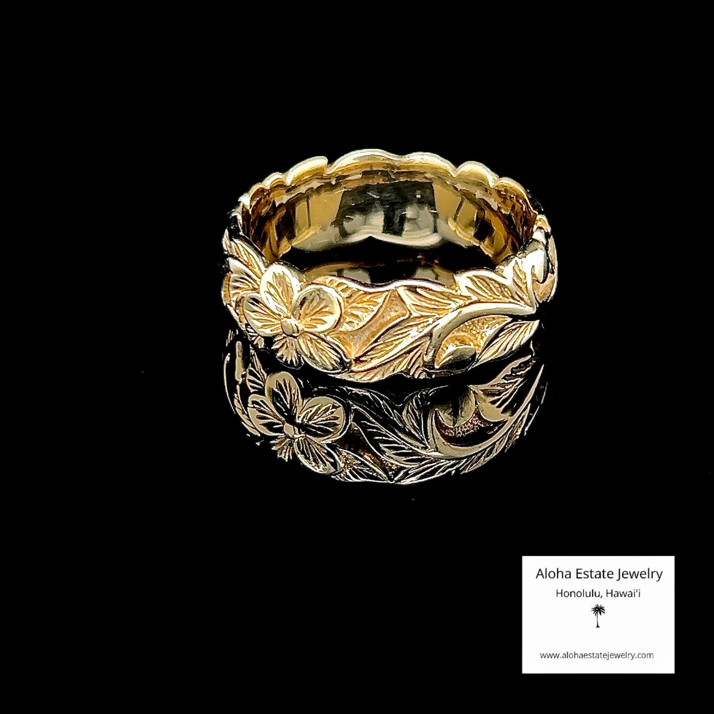Estate 14K Hawaiian Heirloom Ring