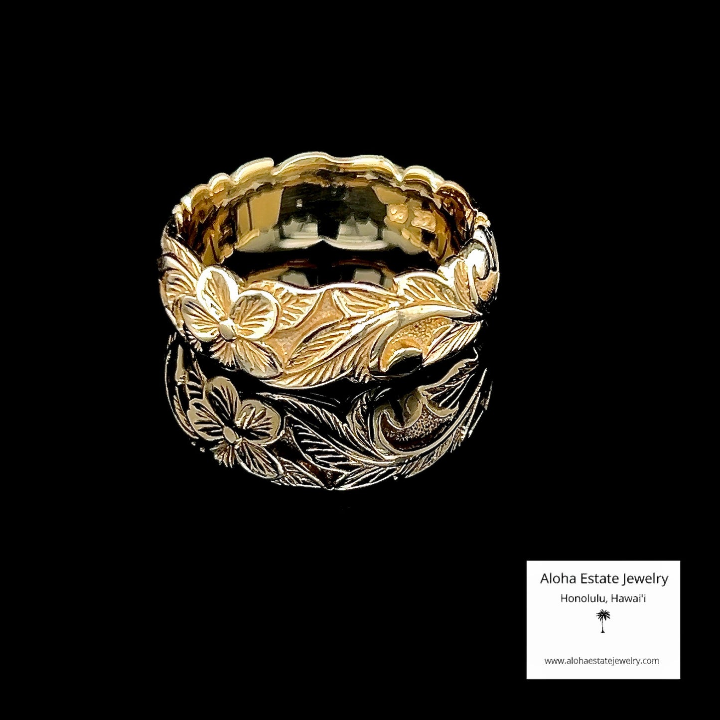 Estate 14K Hawaiian Heirloom Ring