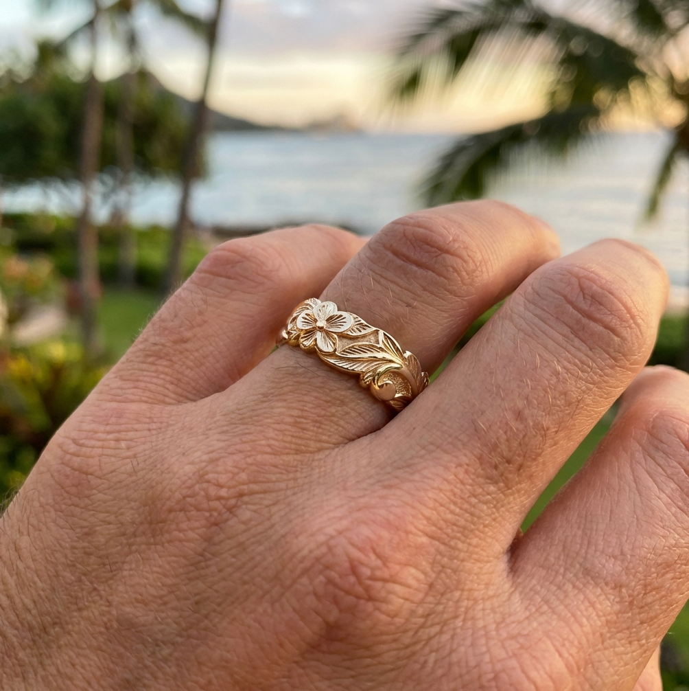 Estate 14K Hawaiian Heirloom Ring