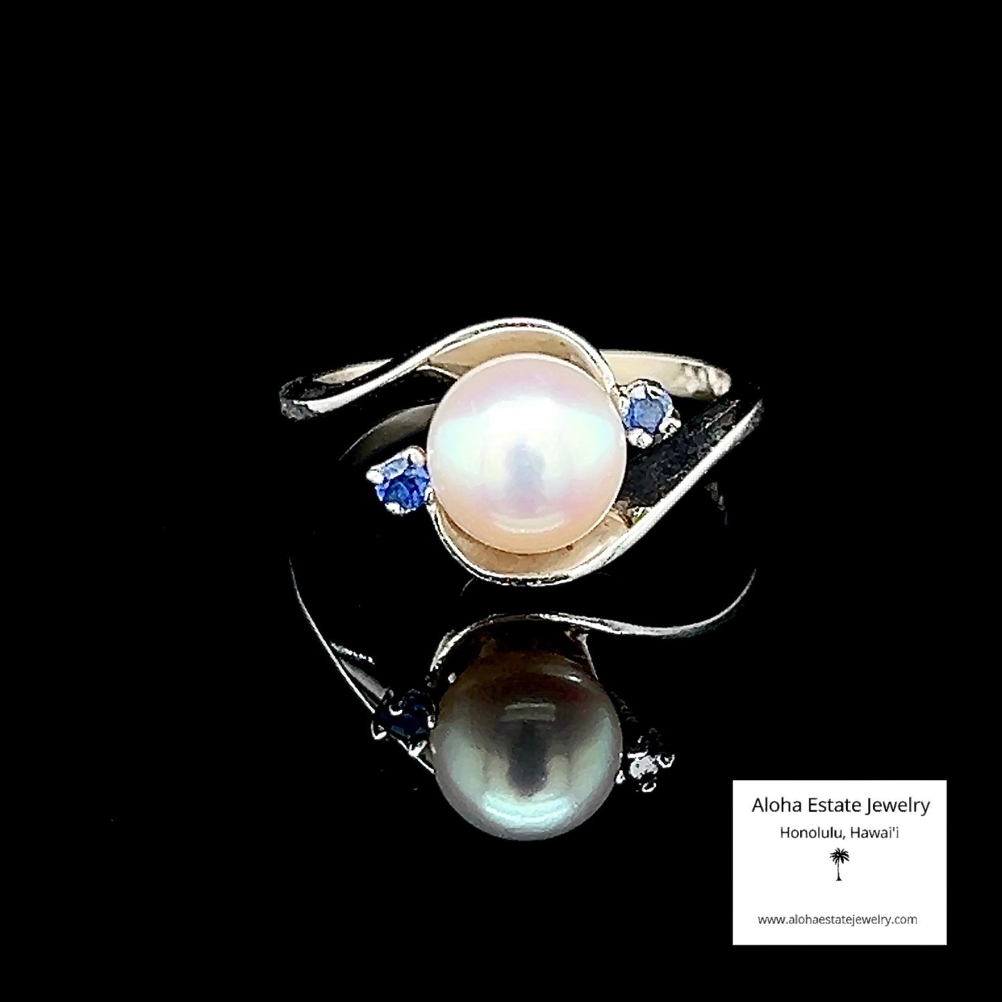 Estate 14k Akoya Pearl Ring