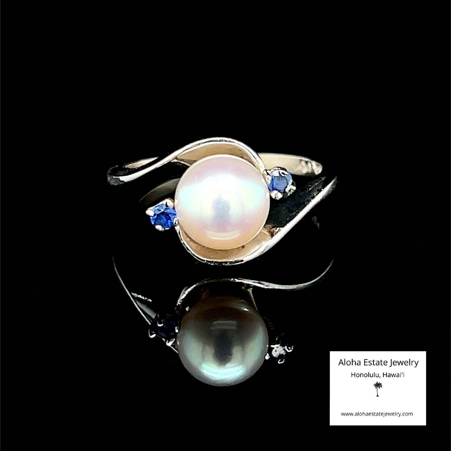 Estate 14k Akoya Pearl Ring