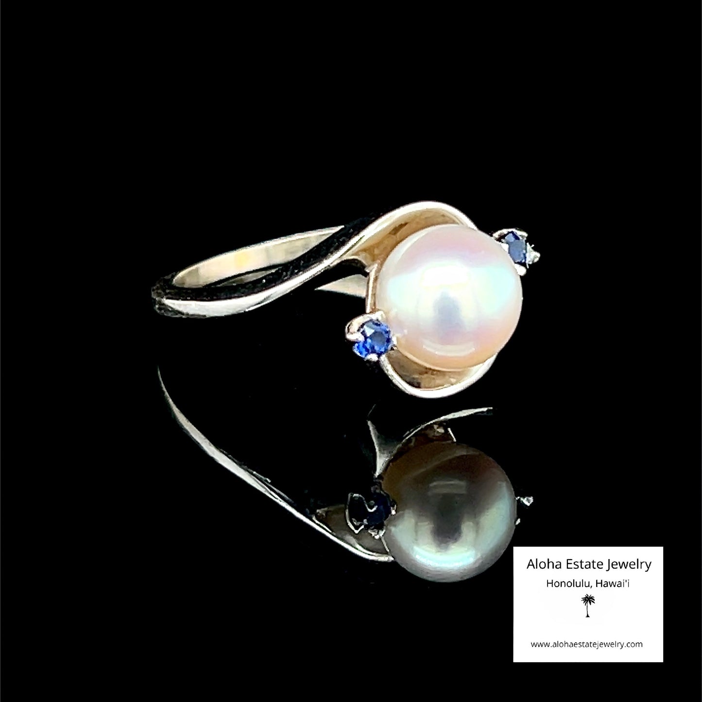 Estate 14k Akoya Pearl Ring