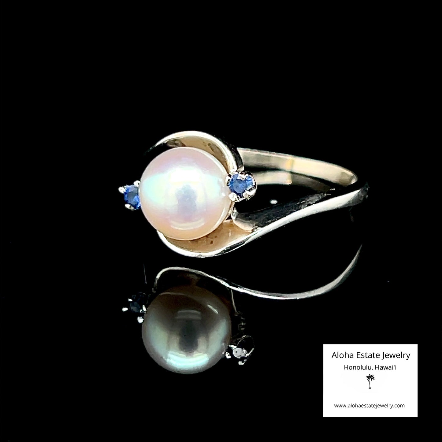 Estate 14k Akoya Pearl Ring