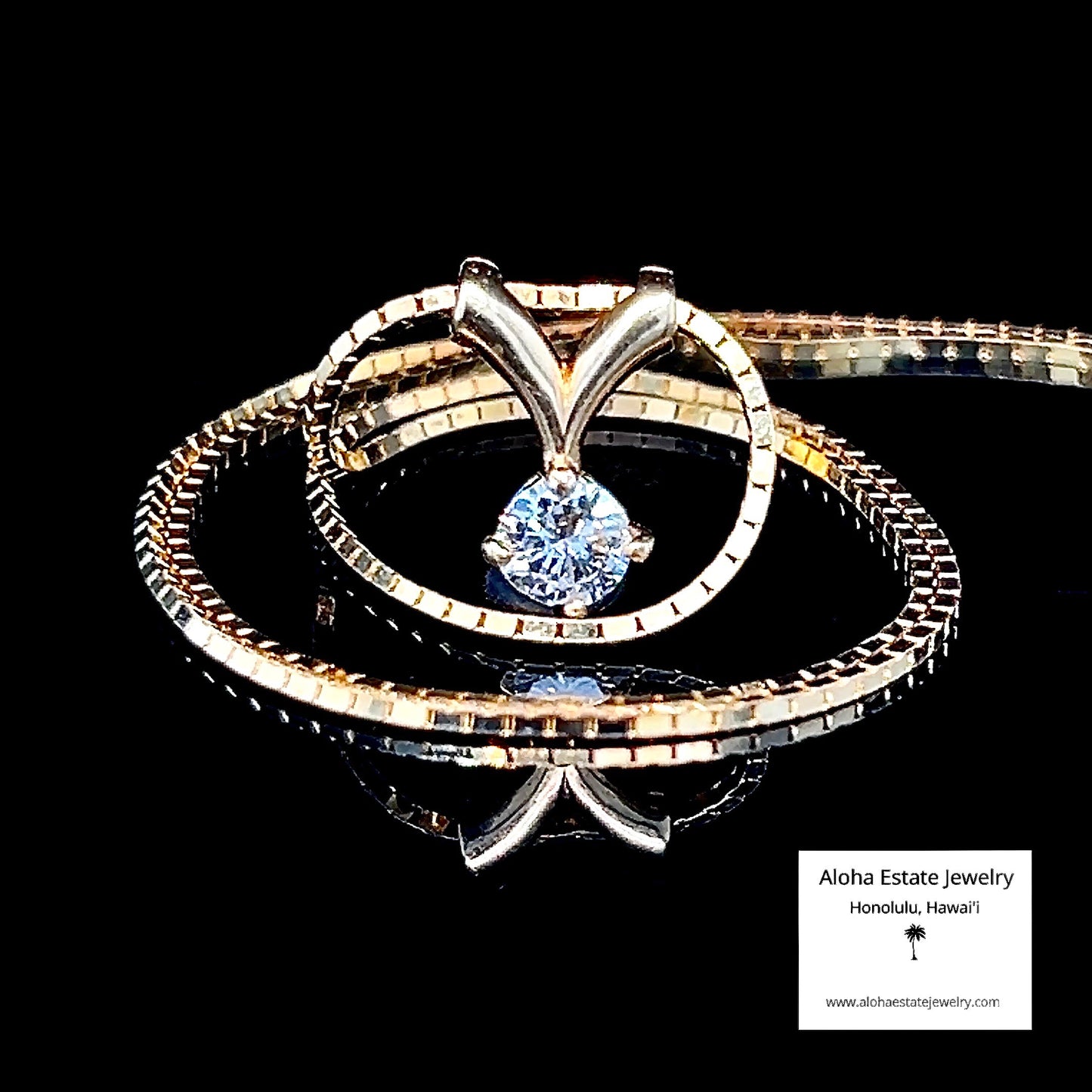 Estate 1/3-Carat Diamond Solitaire Pendant