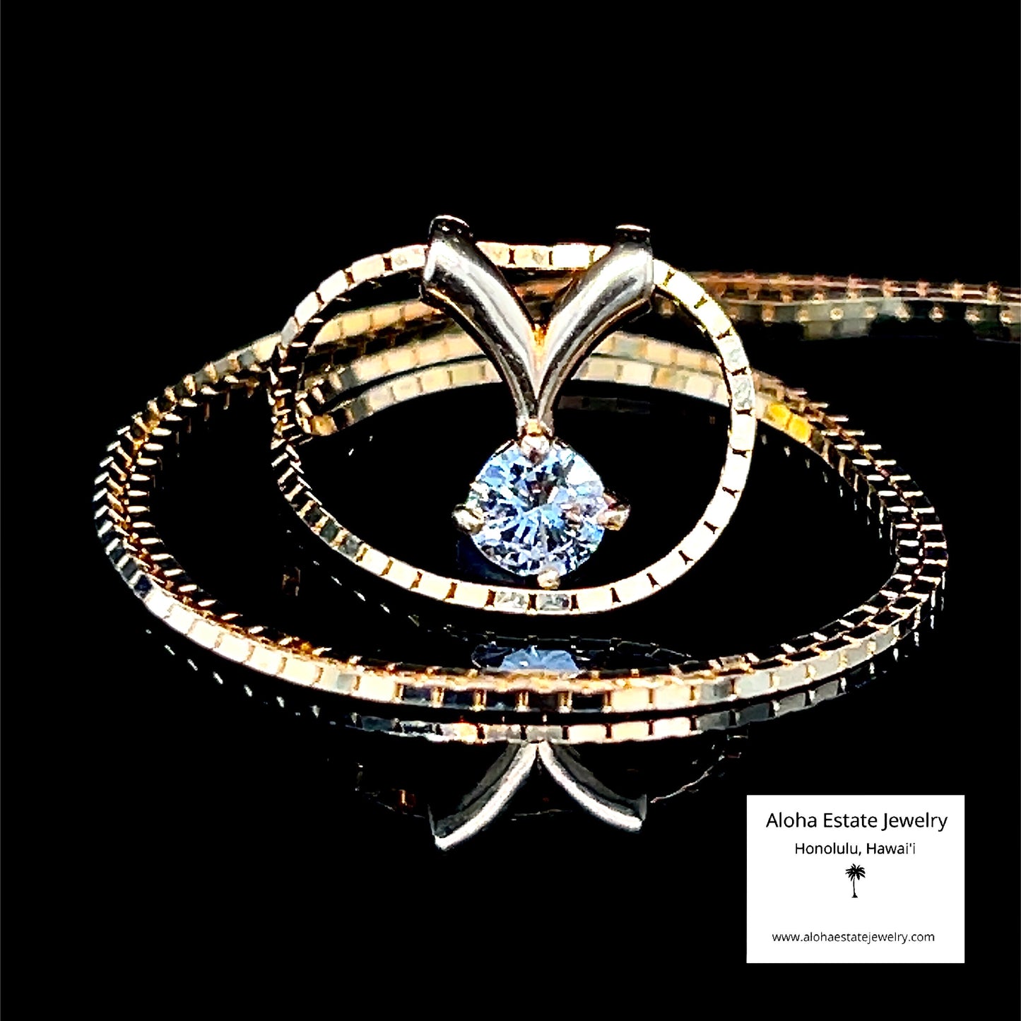 Estate 1/3-Carat Diamond Solitaire Pendant