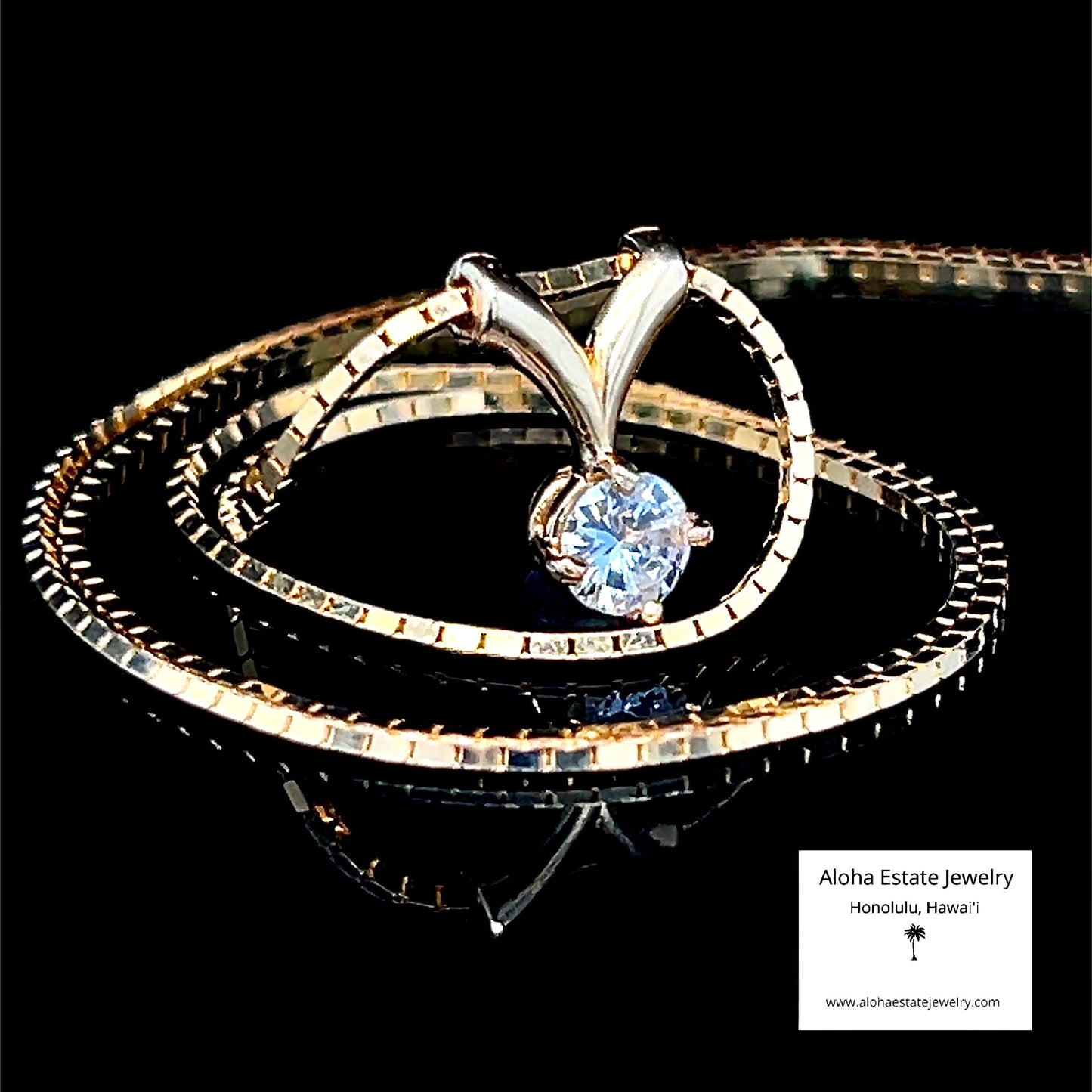 Estate 1/3-Carat Diamond Solitaire Pendant