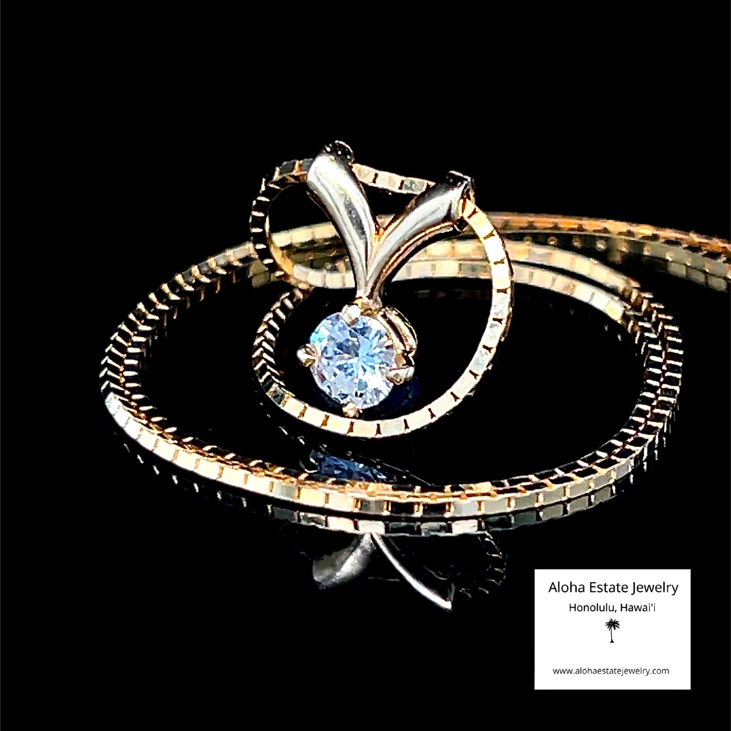 Estate 1/3-Carat Diamond Solitaire Pendant