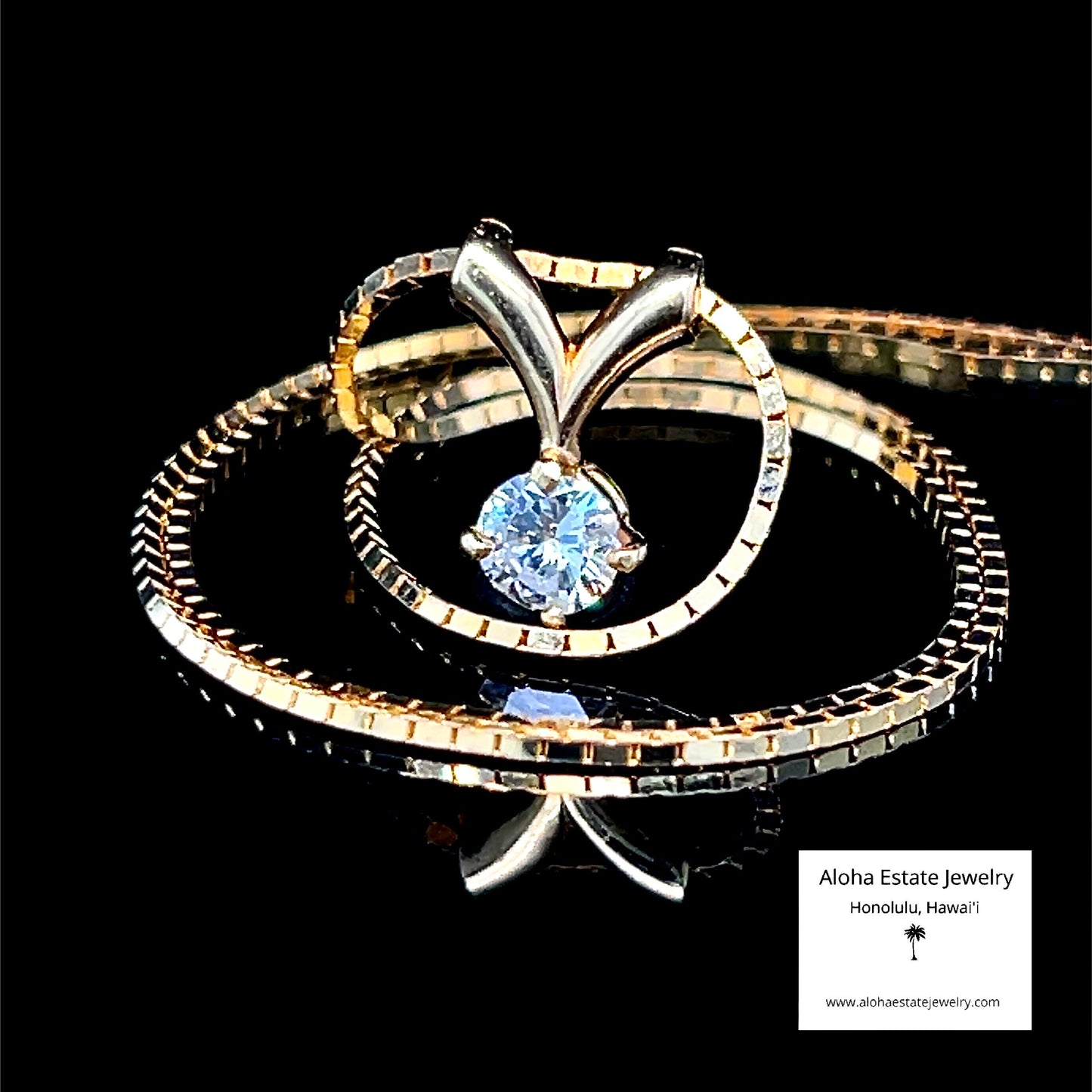 Estate 1/3-Carat Diamond Solitaire Pendant