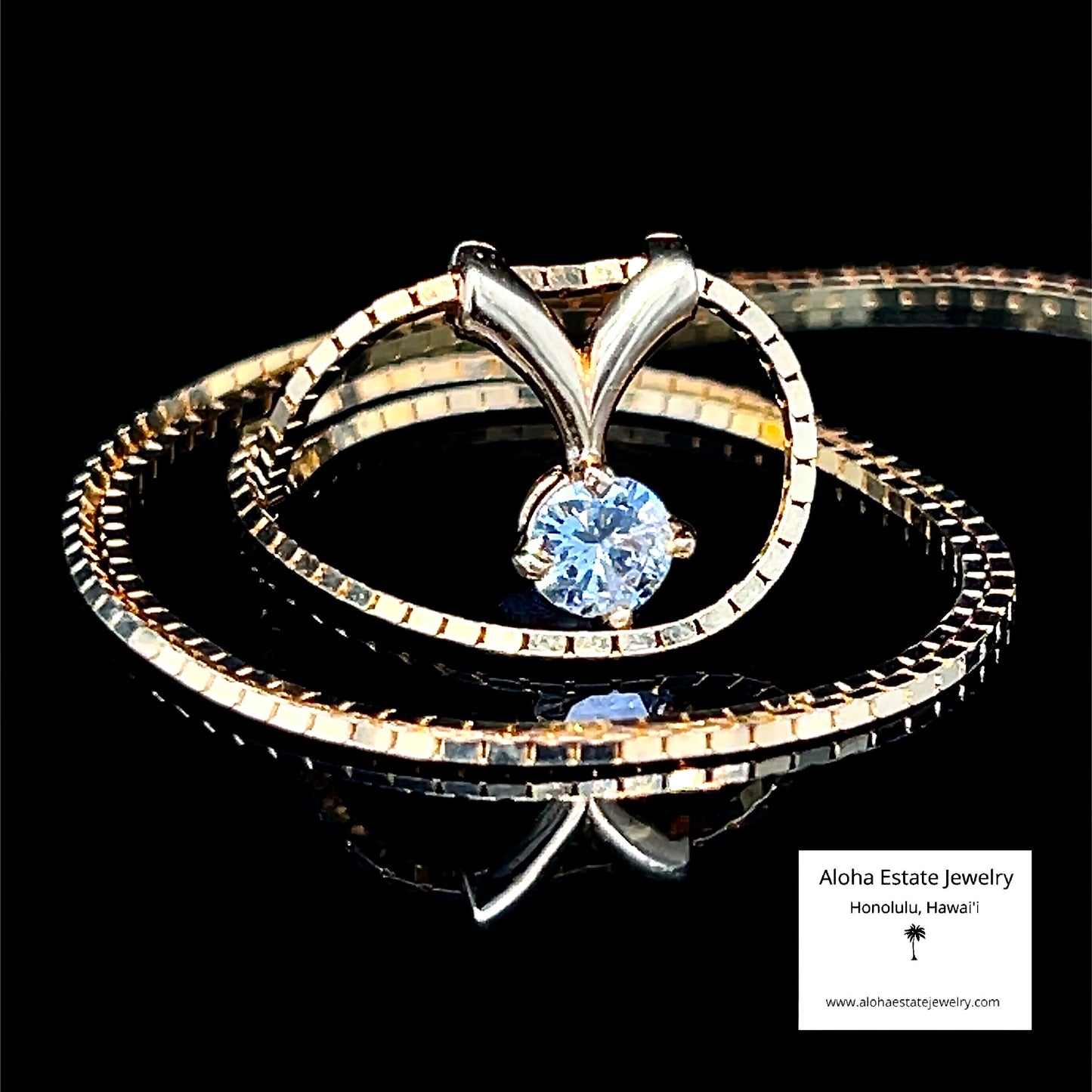 Estate 1/3-Carat Diamond Solitaire Pendant