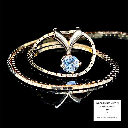 Estate 1/3-Carat Diamond Solitaire Pendant