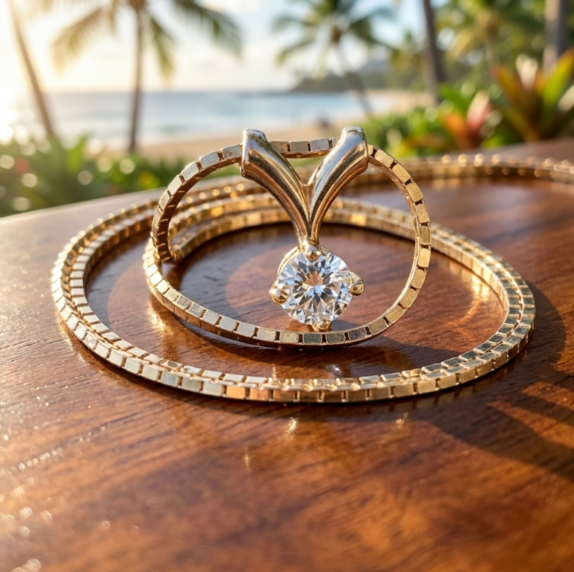 Estate 1/3-Carat Diamond Solitaire Pendant