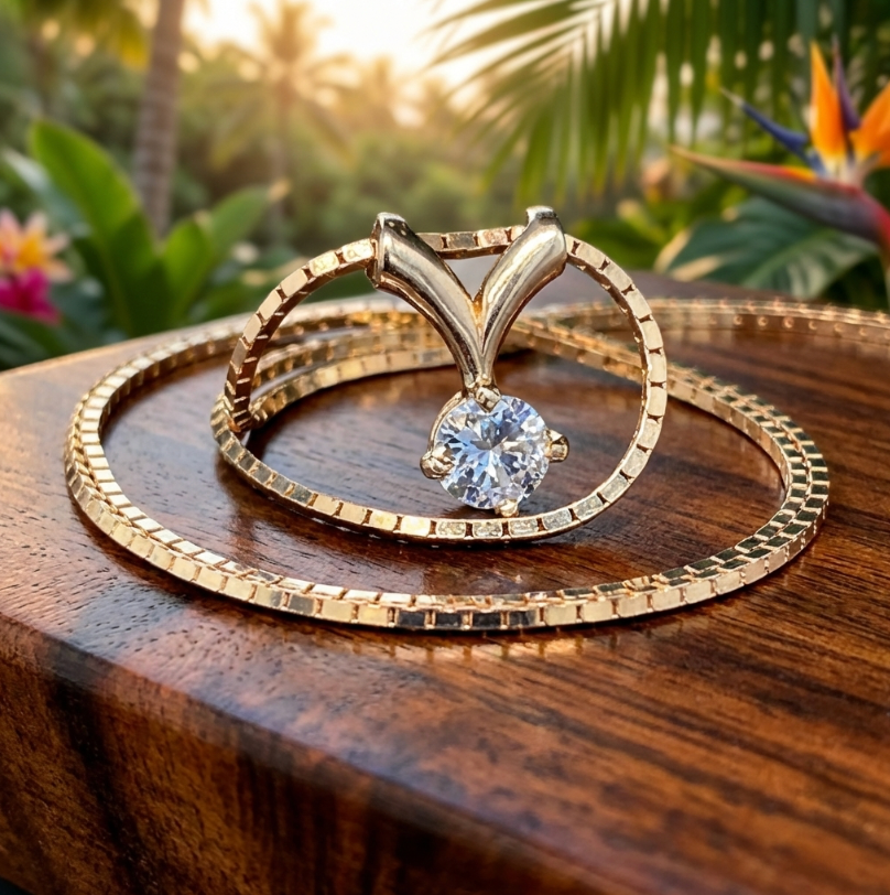 Estate 1/3-Carat Diamond Solitaire Pendant