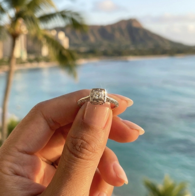 Antique Lady's Edwardian Engagement Ring
