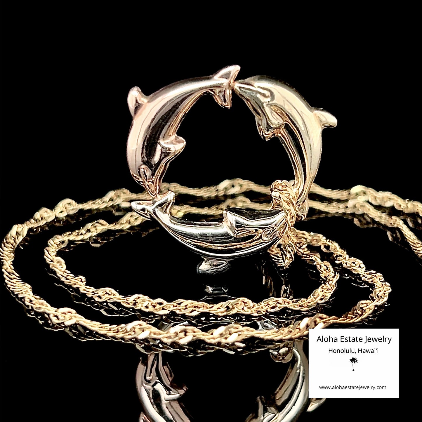 14K Hawaiian Dolphin "Nai'a" Pendant