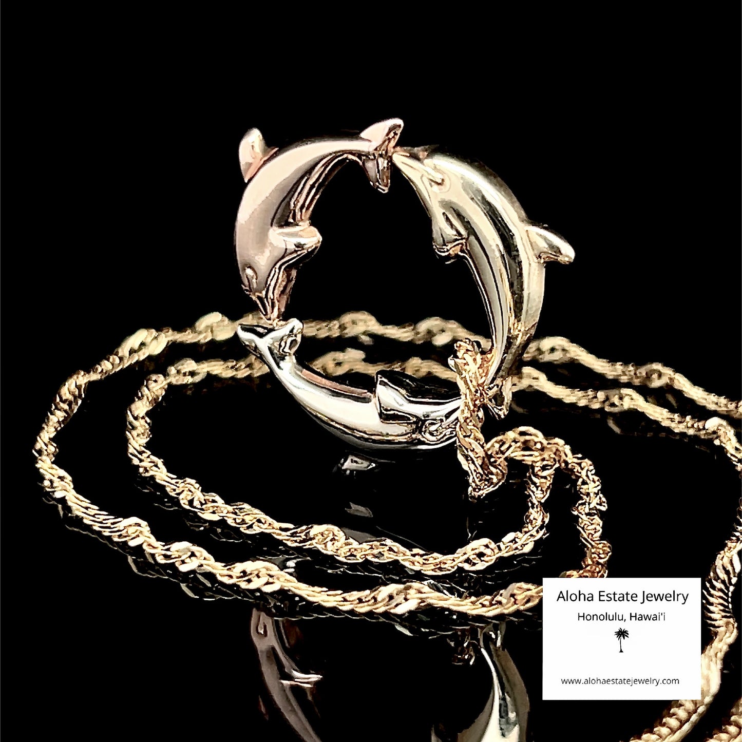 14K Hawaiian Dolphin "Nai'a" Pendant