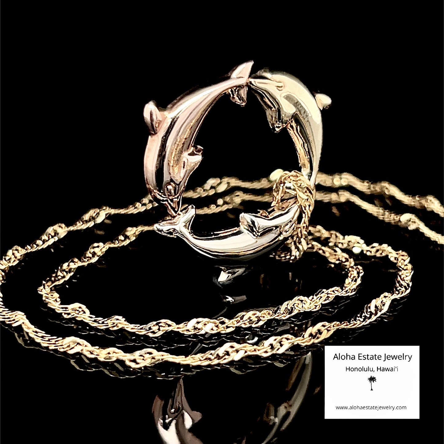 14K Hawaiian Dolphin "Nai'a" Pendant