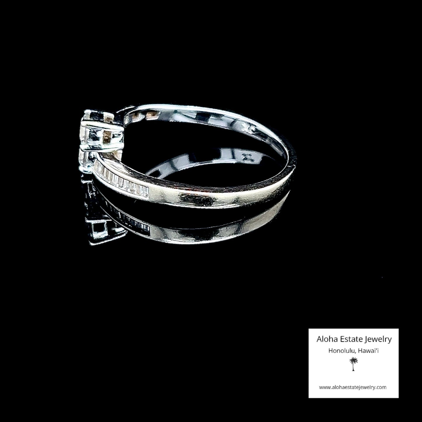 Vintage 14K White Gold and 3/4-Carat Diamonds Ring