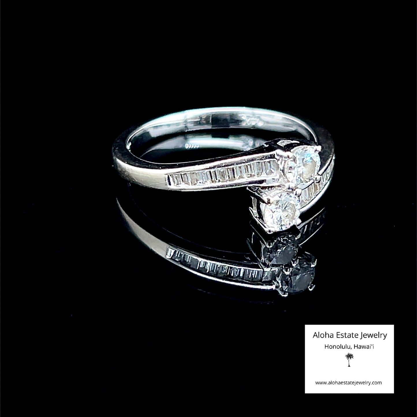 Vintage 14K White Gold and 3/4-Carat Diamonds Ring