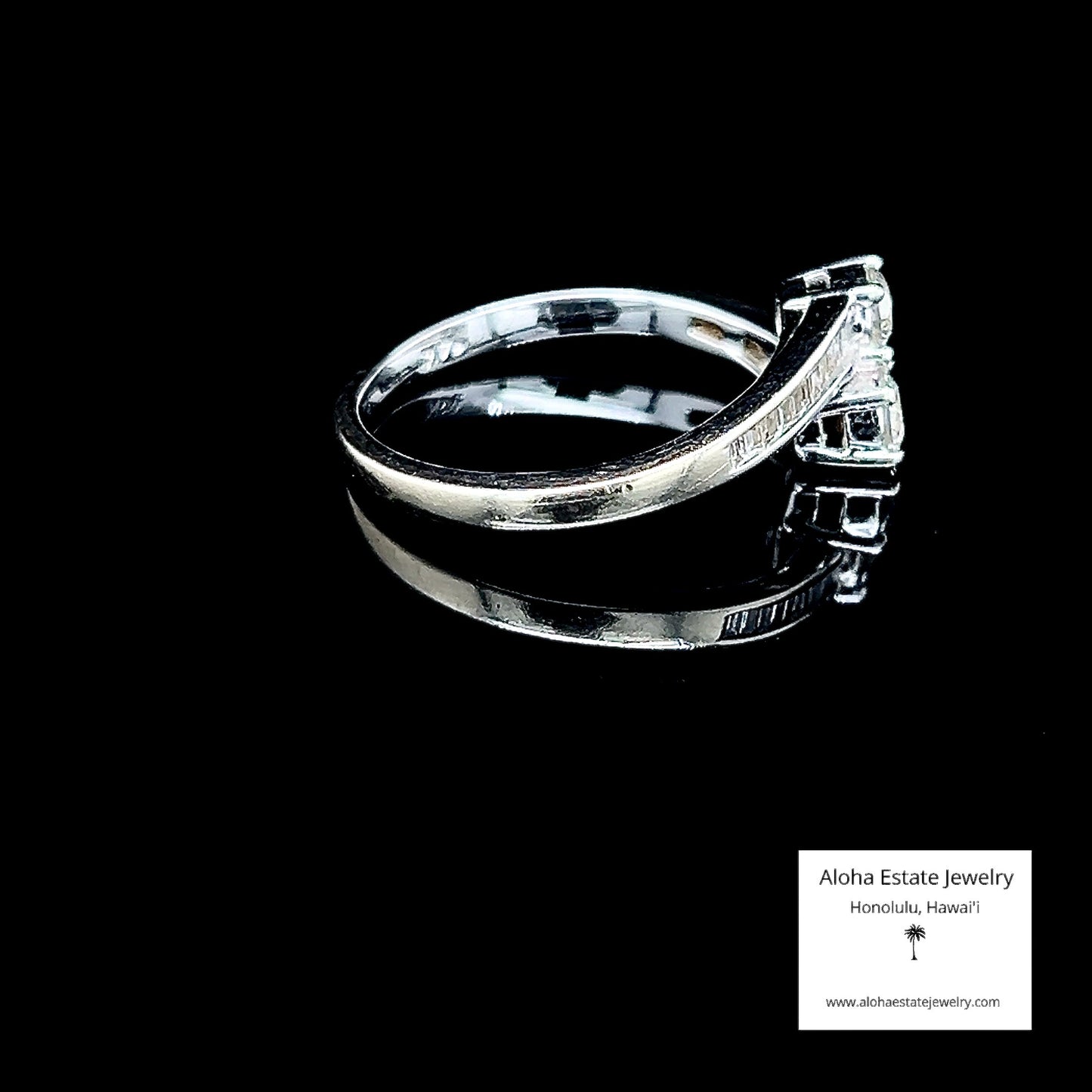 Vintage 14K White Gold and 3/4-Carat Diamonds Ring