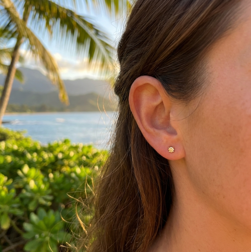 Nice Pair of 1/3-Carat Estate Diamond Earrings in 14K