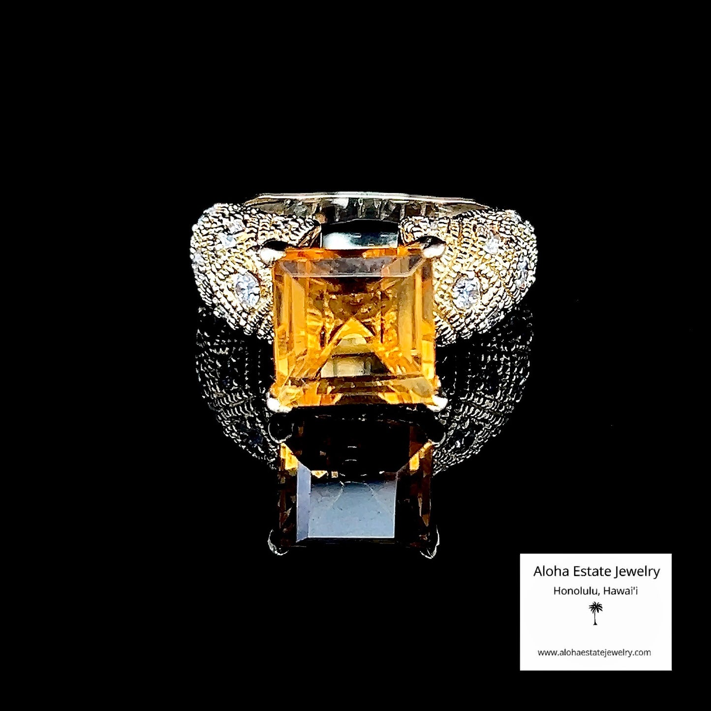 Lovely Estate 14K Ring with Large Natural Citrine