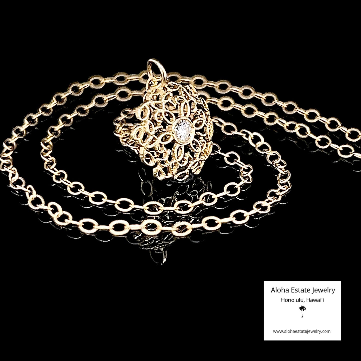 ila&i Filigree & Diamond Pendant / Necklace