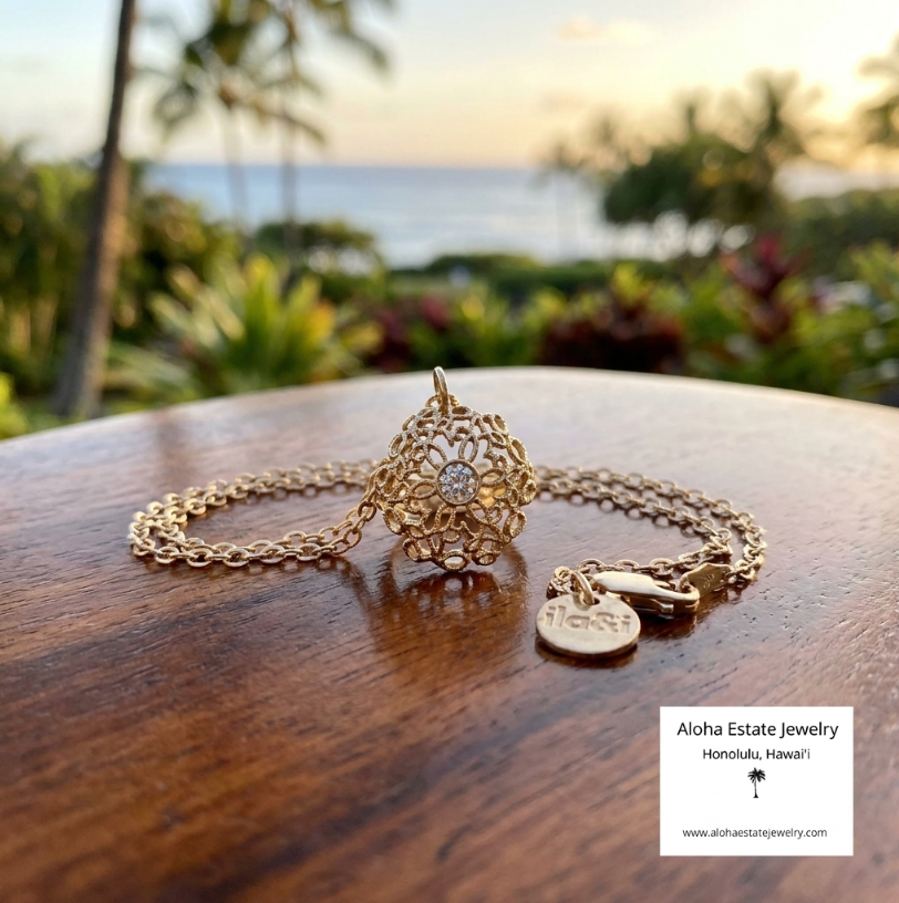 ila&i Filigree & Diamond Pendant / Necklace