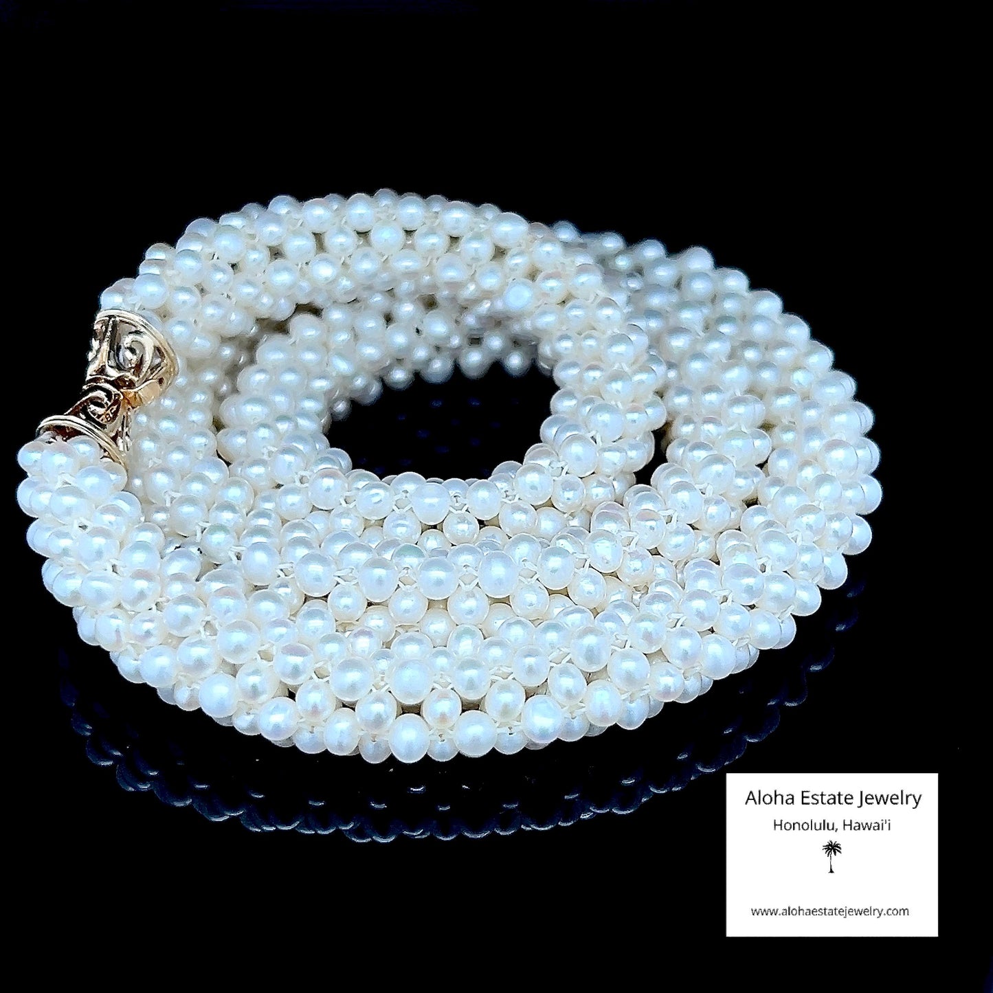 Vintage Albert David Rope Style Pearl Necklace