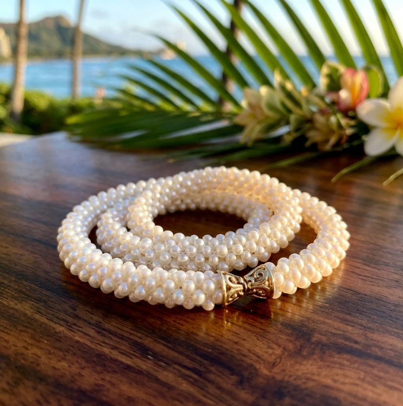 Vintage Albert David Rope Style Pearl Necklace