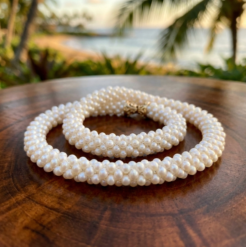 Vintage Albert David Rope Style Pearl Necklace