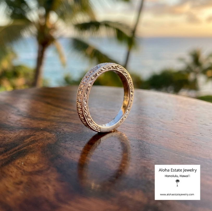 Estate 14K 1/4-Carat Neil Lane Diamonds Wedding Band