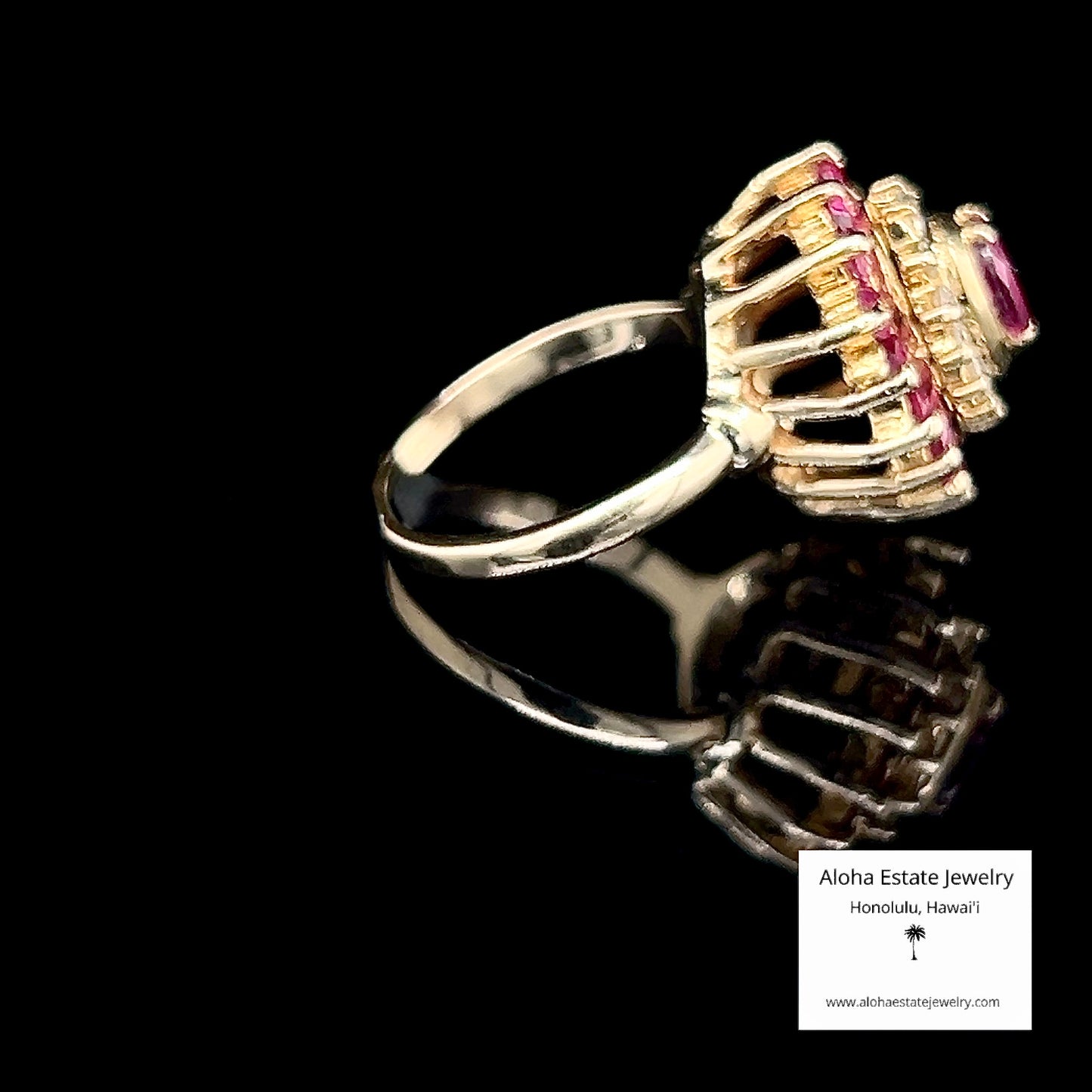 Gorgeous Estate Natural Rubies & Diamonds Ring