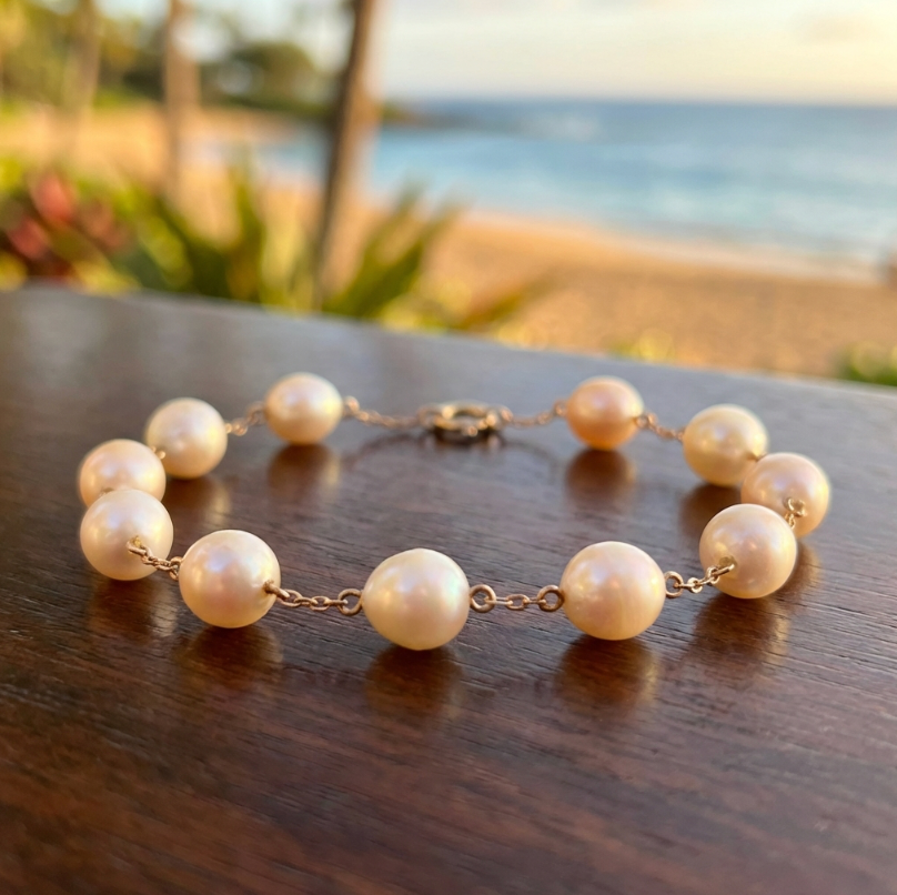 Vintage 18k Akoya Pearls Bracelet