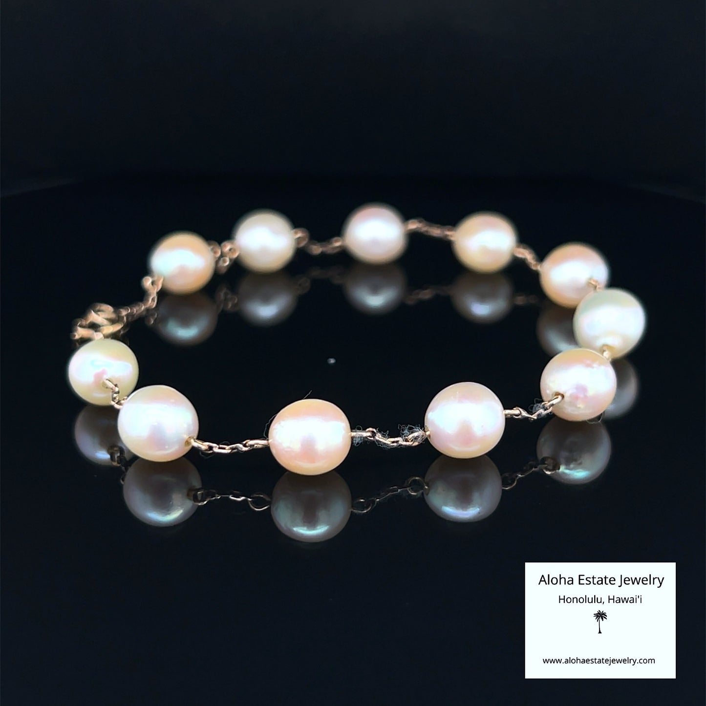 Vintage 18k Akoya Pearls Bracelet