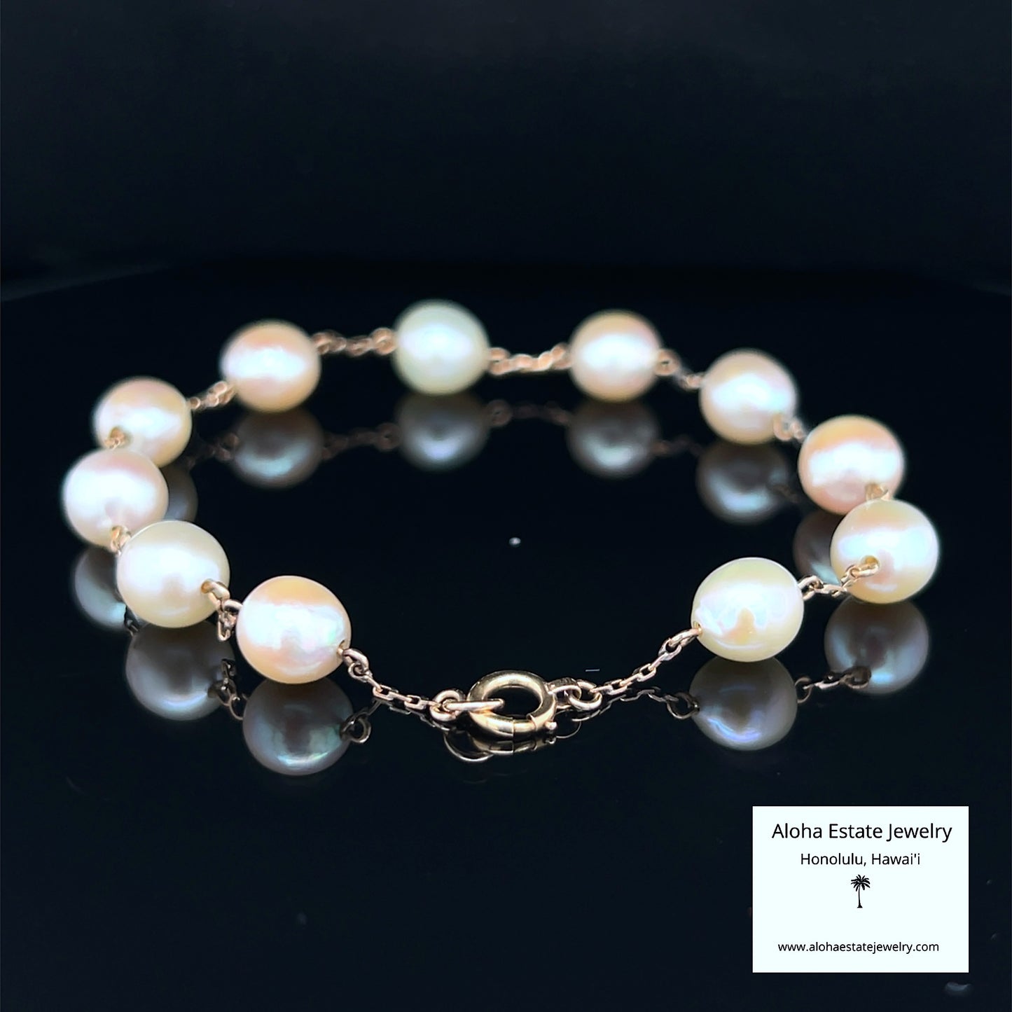 Vintage 18k Akoya Pearls Bracelet