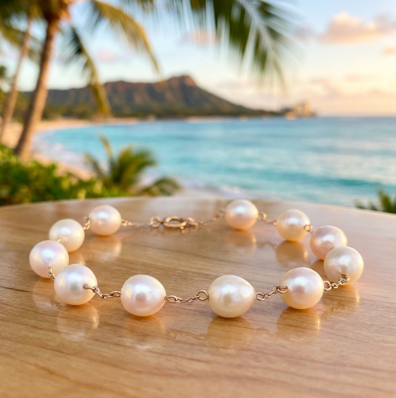 Vintage 18k Akoya Pearls Bracelet