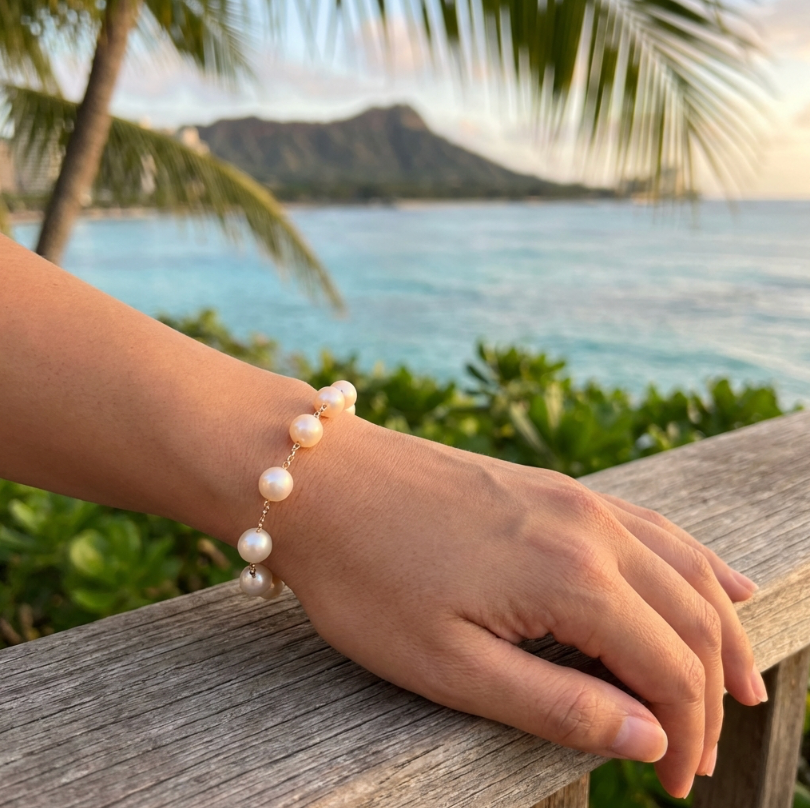 Vintage 18k Akoya Pearls Bracelet