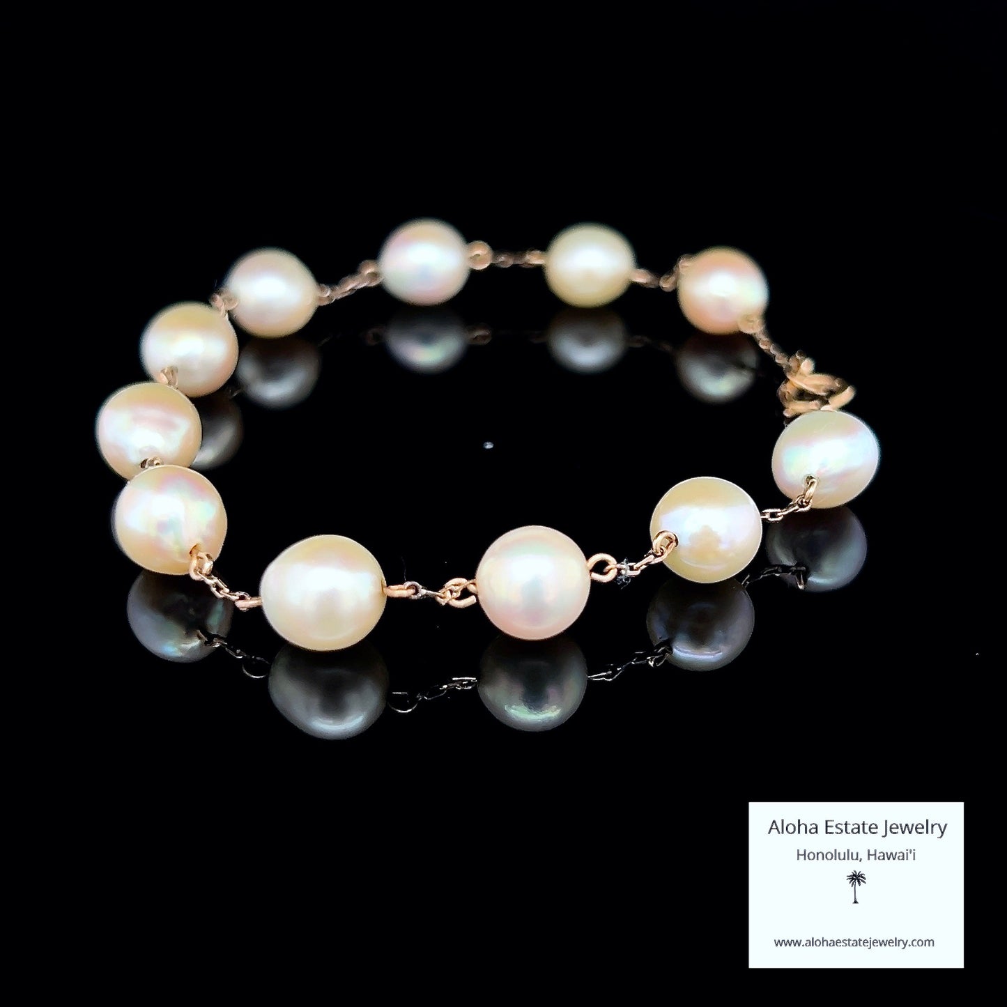 Vintage 18k Akoya Pearls Bracelet