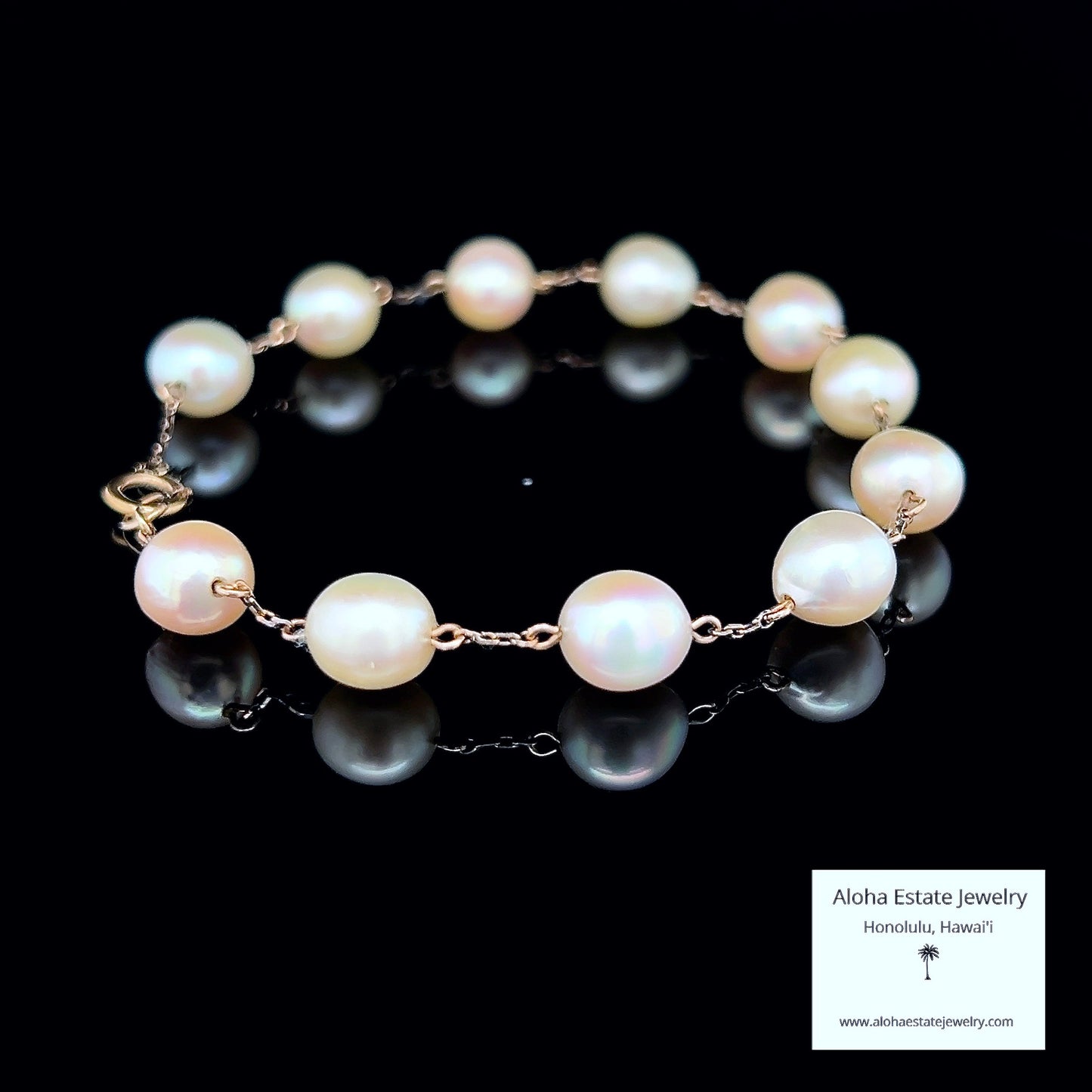 Vintage 18k Akoya Pearls Bracelet