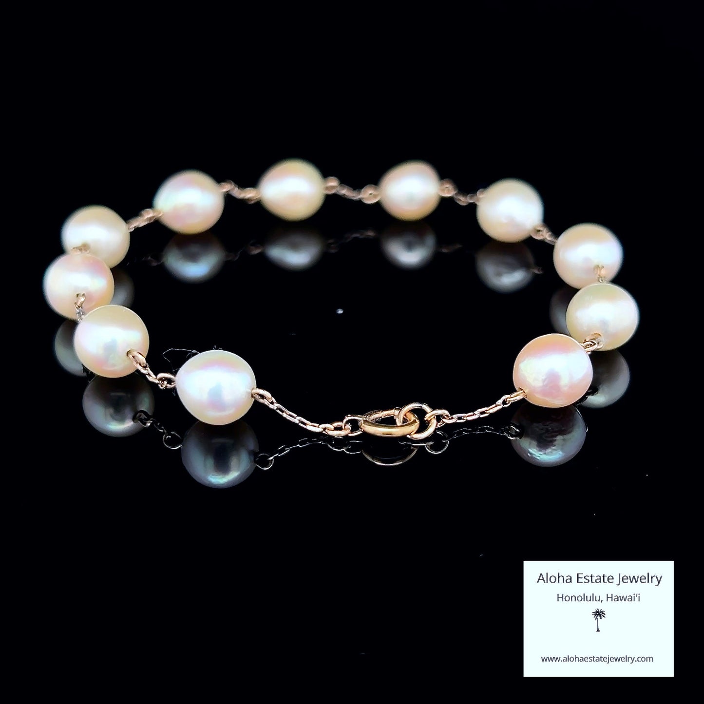 Vintage 18k Akoya Pearls Bracelet