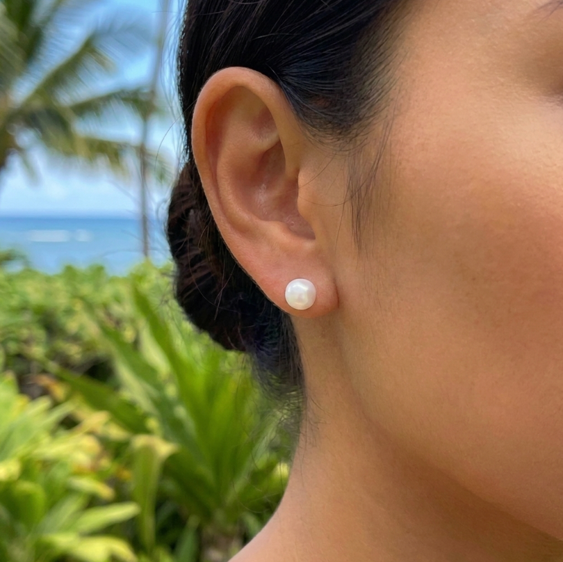 Estate 14K Baroque Button Pearls