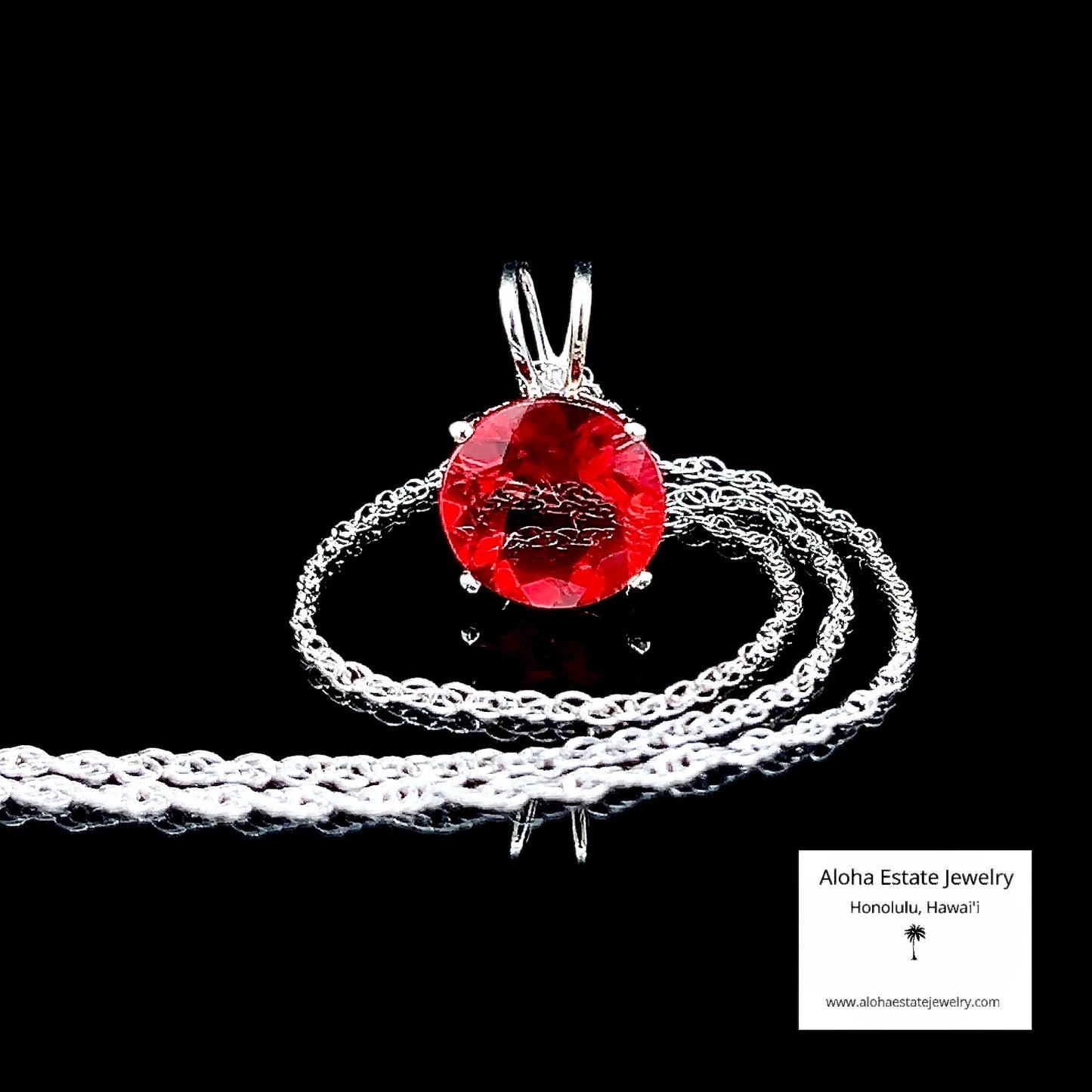 Estate 2.72-Carats Andesine Solitaire Pendant in 14K