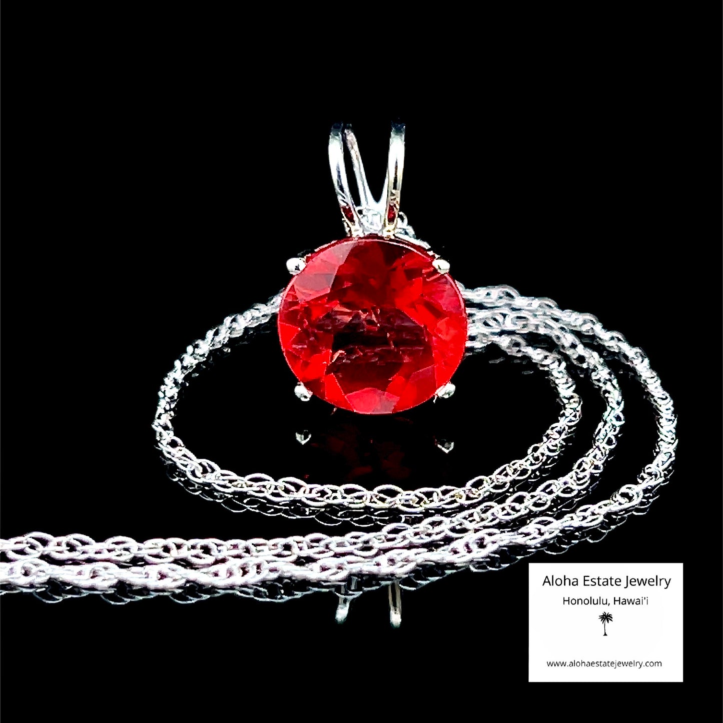Estate 2.72-Carats Andesine Solitaire Pendant in 14K
