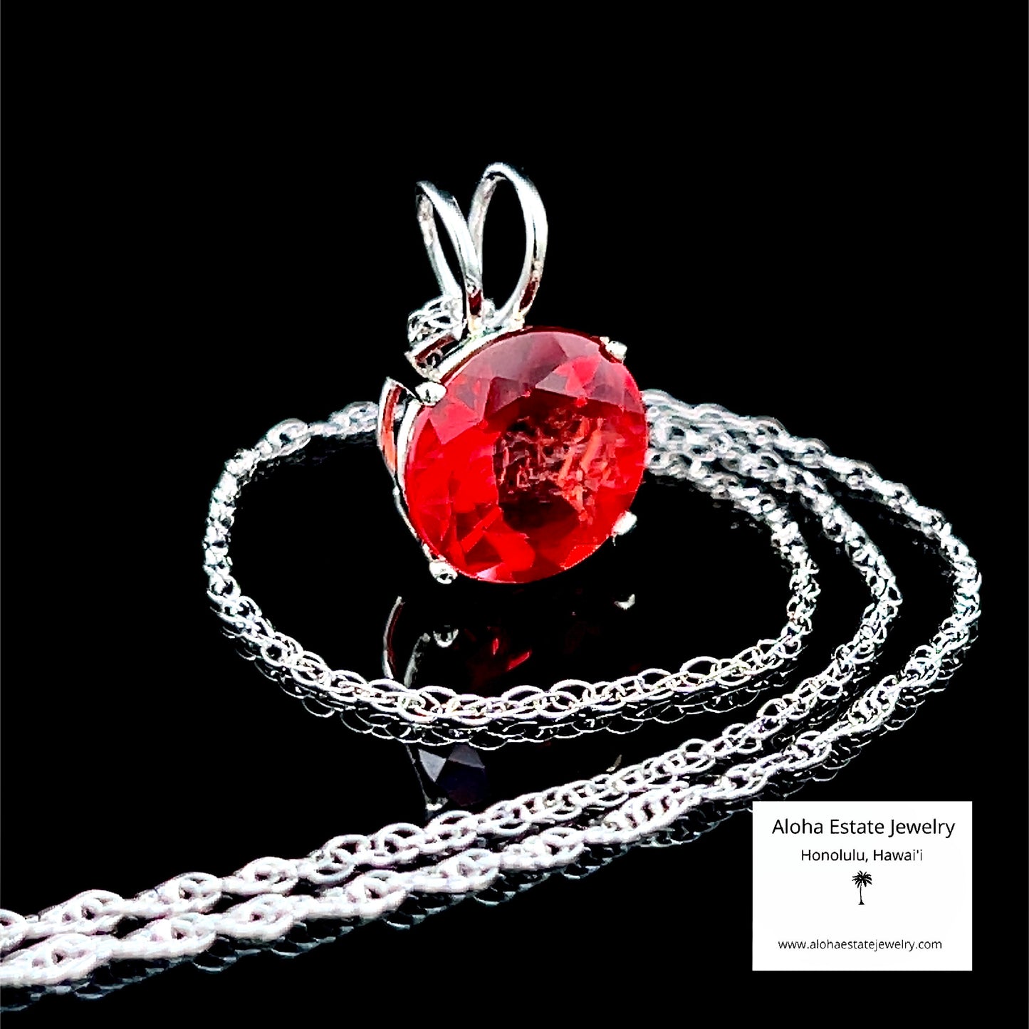 Estate 2.72-Carats Andesine Solitaire Pendant in 14K