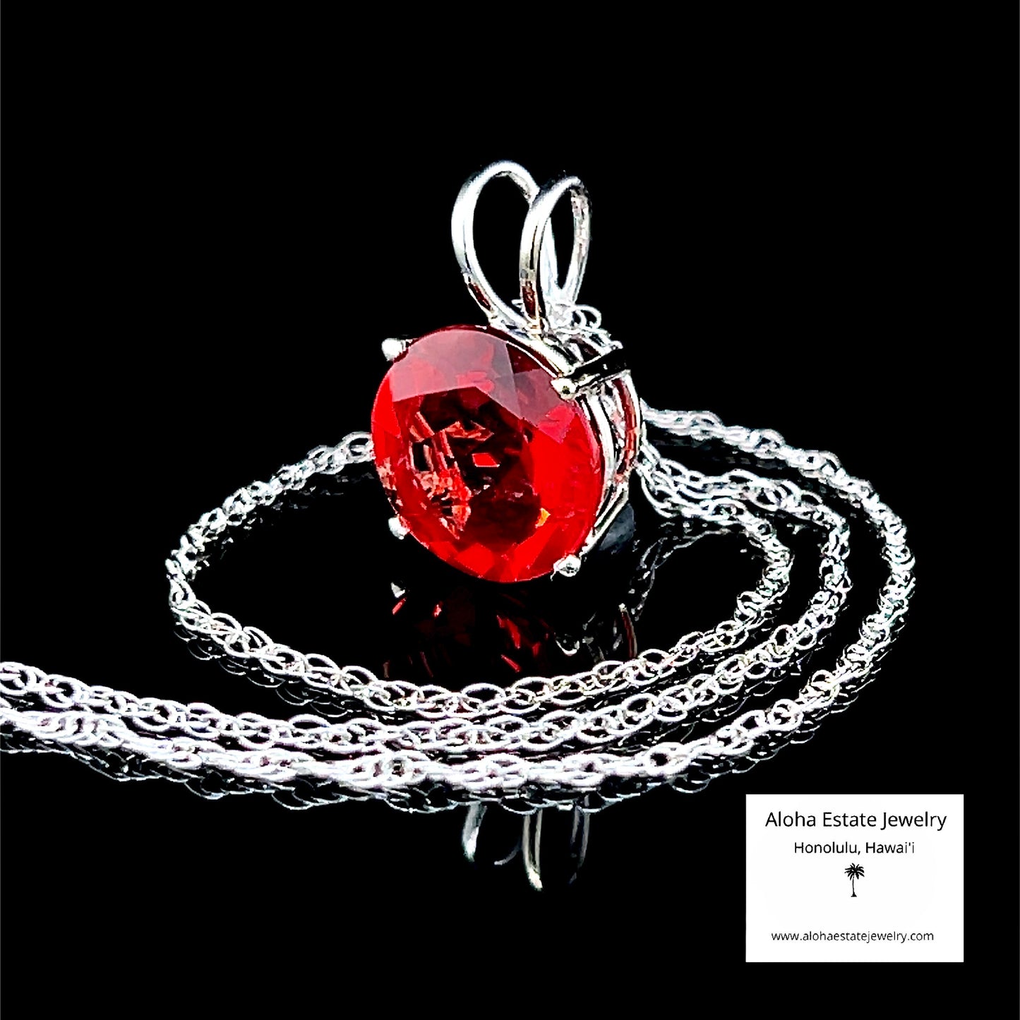Estate 2.72-Carats Andesine Solitaire Pendant in 14K