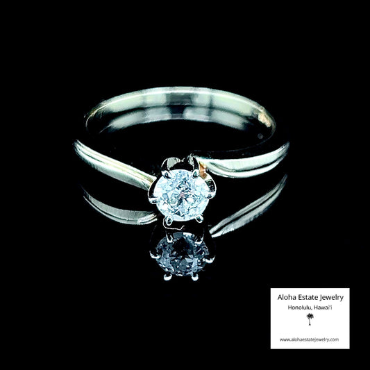 Estate 14K VS Clarity 1/3-Carat Diamond Solitaire