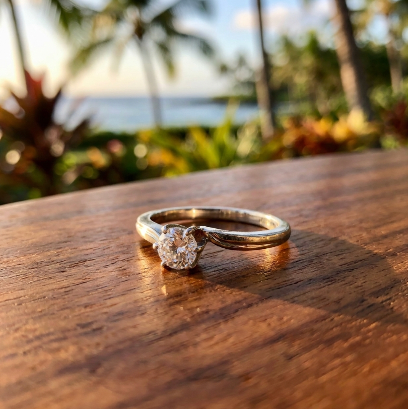 Estate 14K VS Clarity 1/3-Carat Diamond Solitaire
