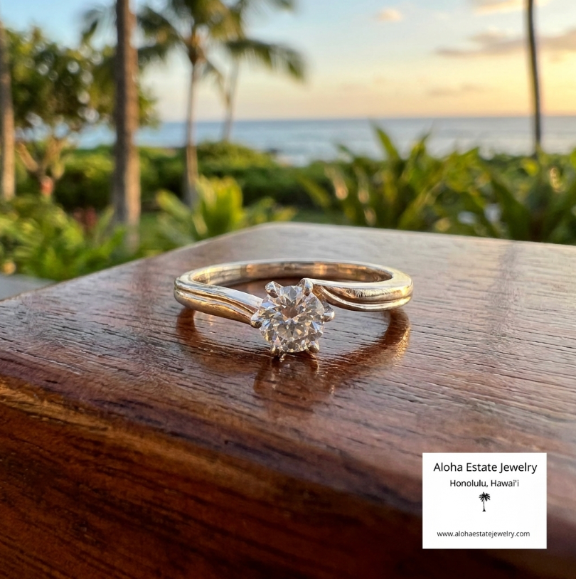 Estate 14K VS Clarity 1/3-Carat Diamond Solitaire