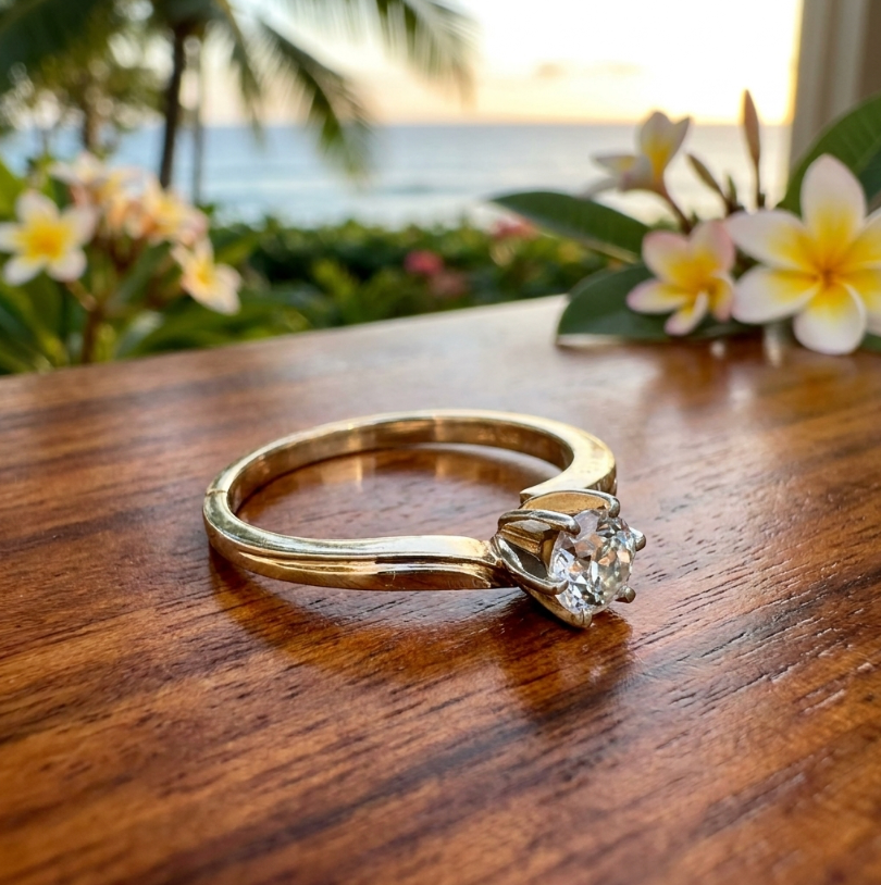 Estate 14K VS Clarity 1/3-Carat Diamond Solitaire